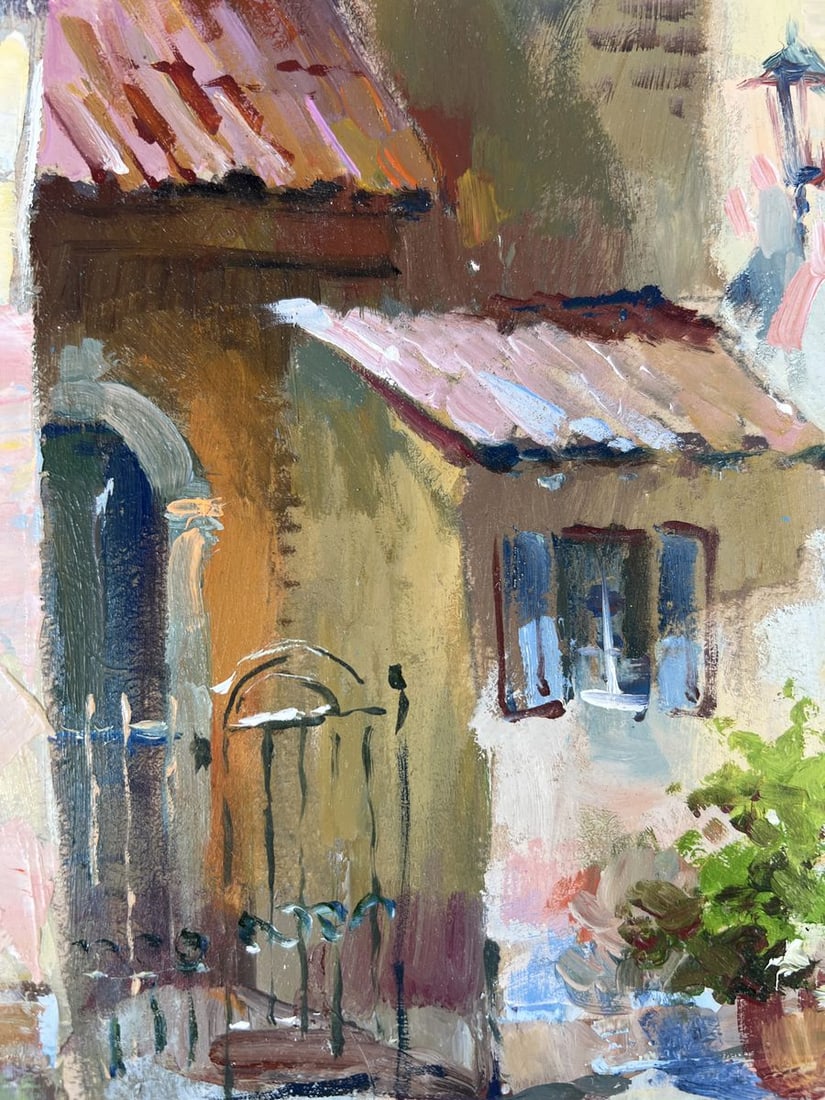 Oil painting Path to the house through the alley Yuriy Suprunchuk - 6
