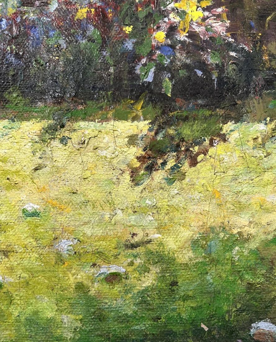 Oil painting The silence of the village yard Fedor Konev - 11