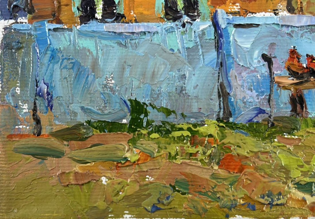 Oil painting Quiet Village days Oksana Kalenyuk - 6