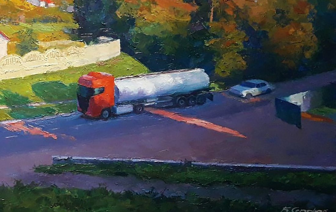 Oil painting Evening city Boris Serdyuk - 7