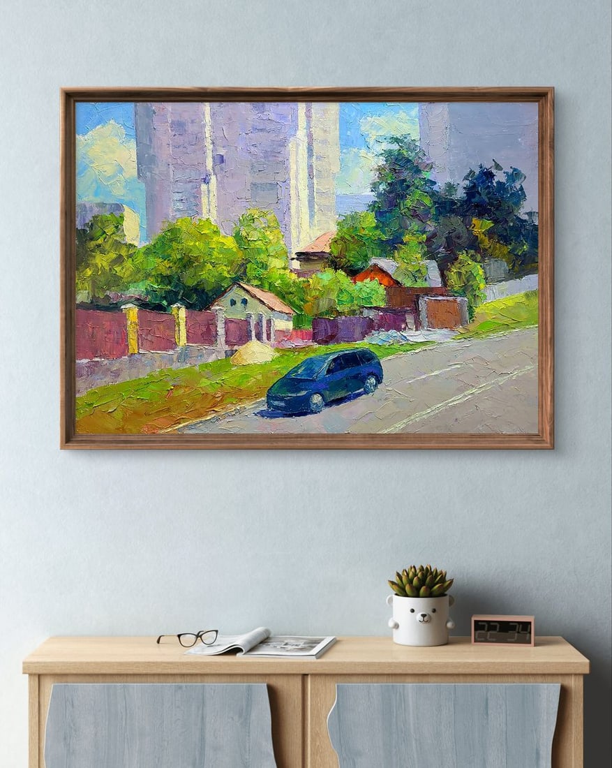 Oil painting Along the city street Boris Serdyuk - 3