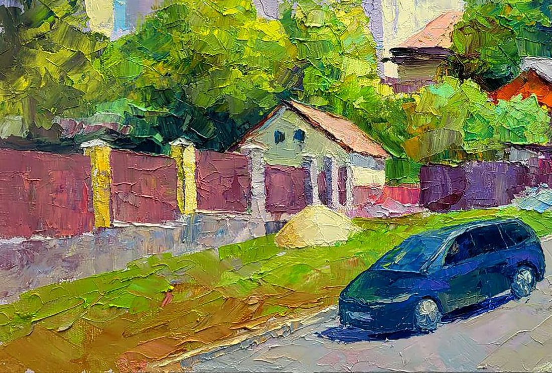 Oil painting Along the city street Boris Serdyuk - 6