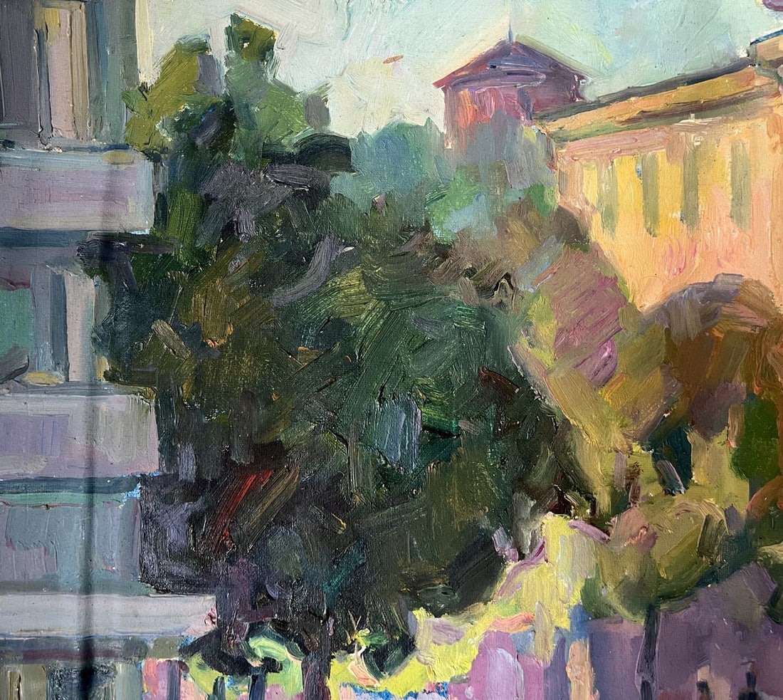 Oil painting Morning in the city Peter Tovpev - 5