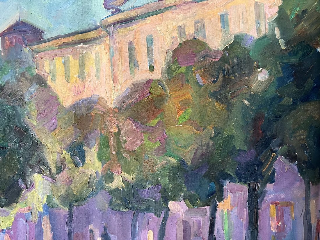 Oil painting Morning in the city Peter Tovpev - 6