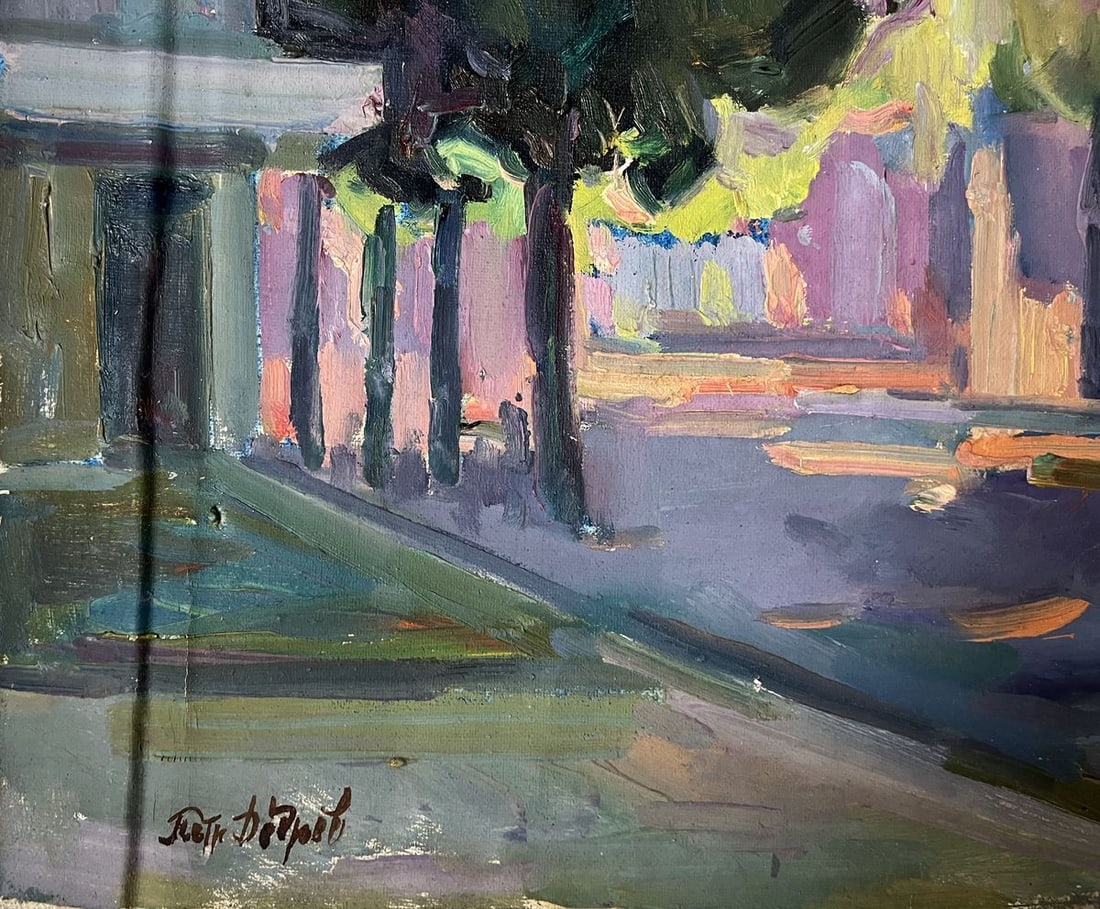 Oil painting Morning in the city Peter Tovpev - 8