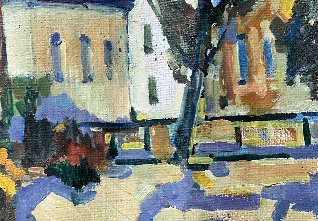 Oil painting White houses Peter Tovpev - 10