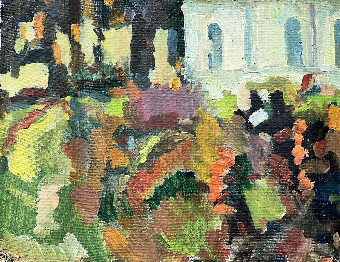 Oil painting White houses Peter Tovpev - 8