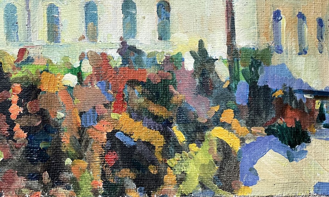 Oil painting White houses Peter Tovpev - 9