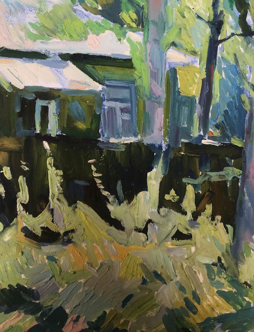 Oil painting House in the forest Peter Tovpev - 11