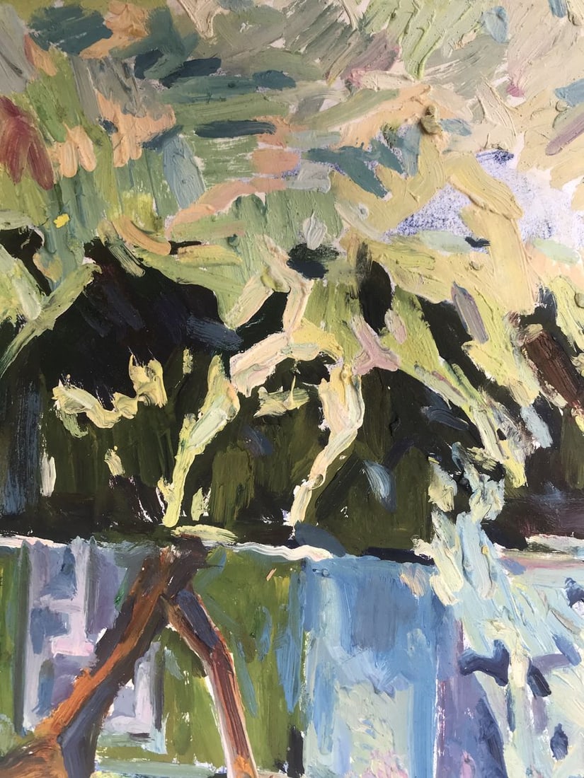 Oil painting House in the forest Peter Tovpev - 5