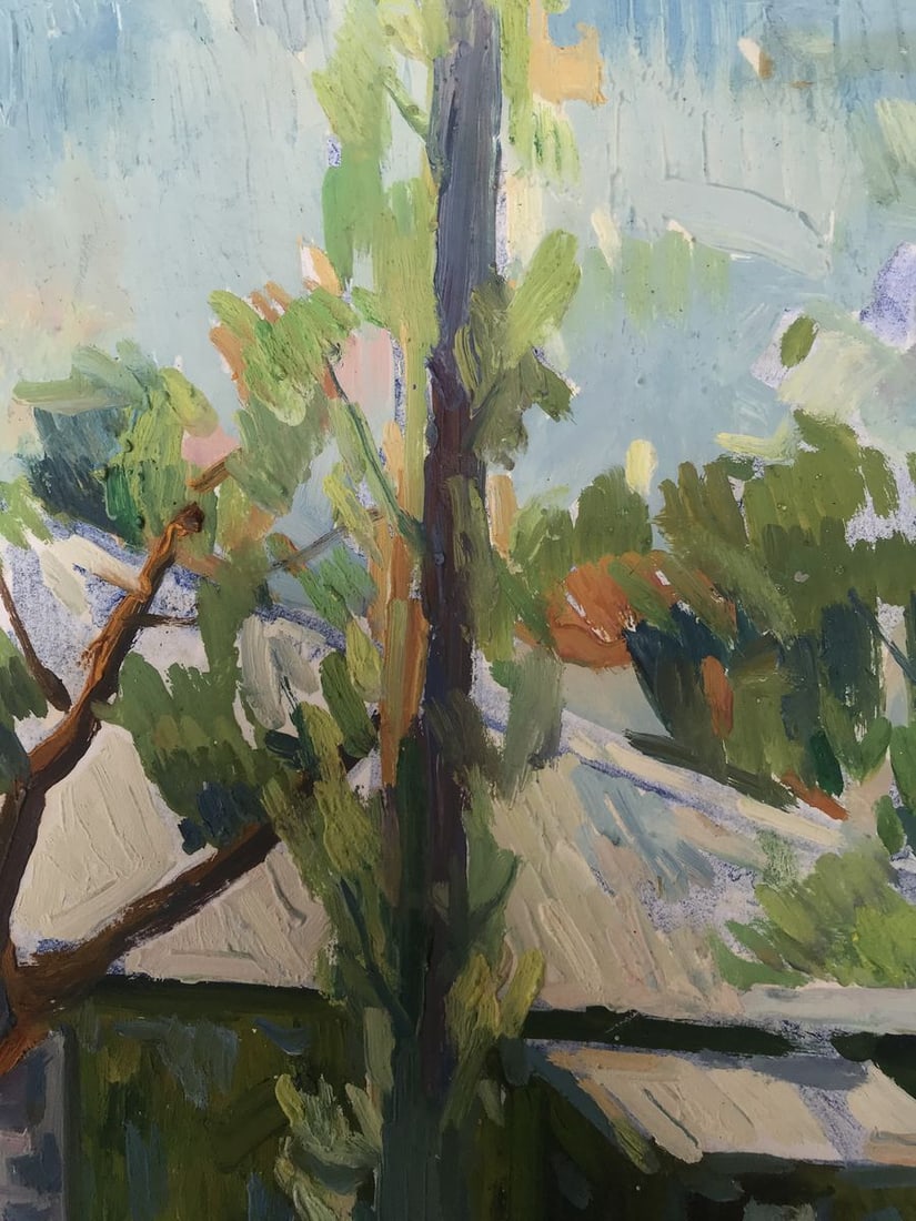 Oil painting House in the forest Peter Tovpev - 6