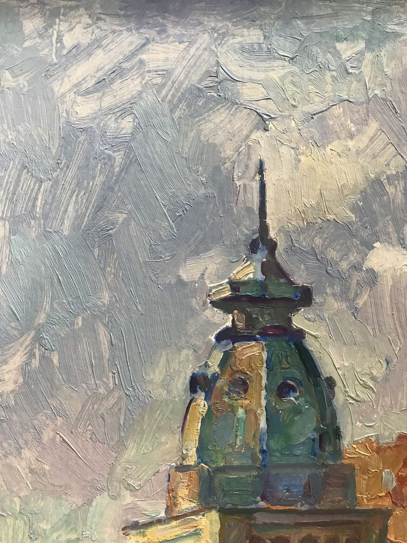 Oil painting City church Peter Tovpev - 4