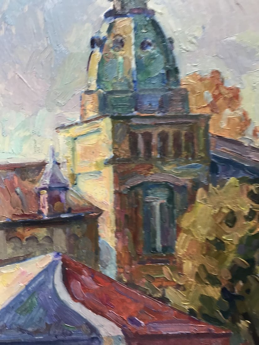 Oil painting City church Peter Tovpev - 8