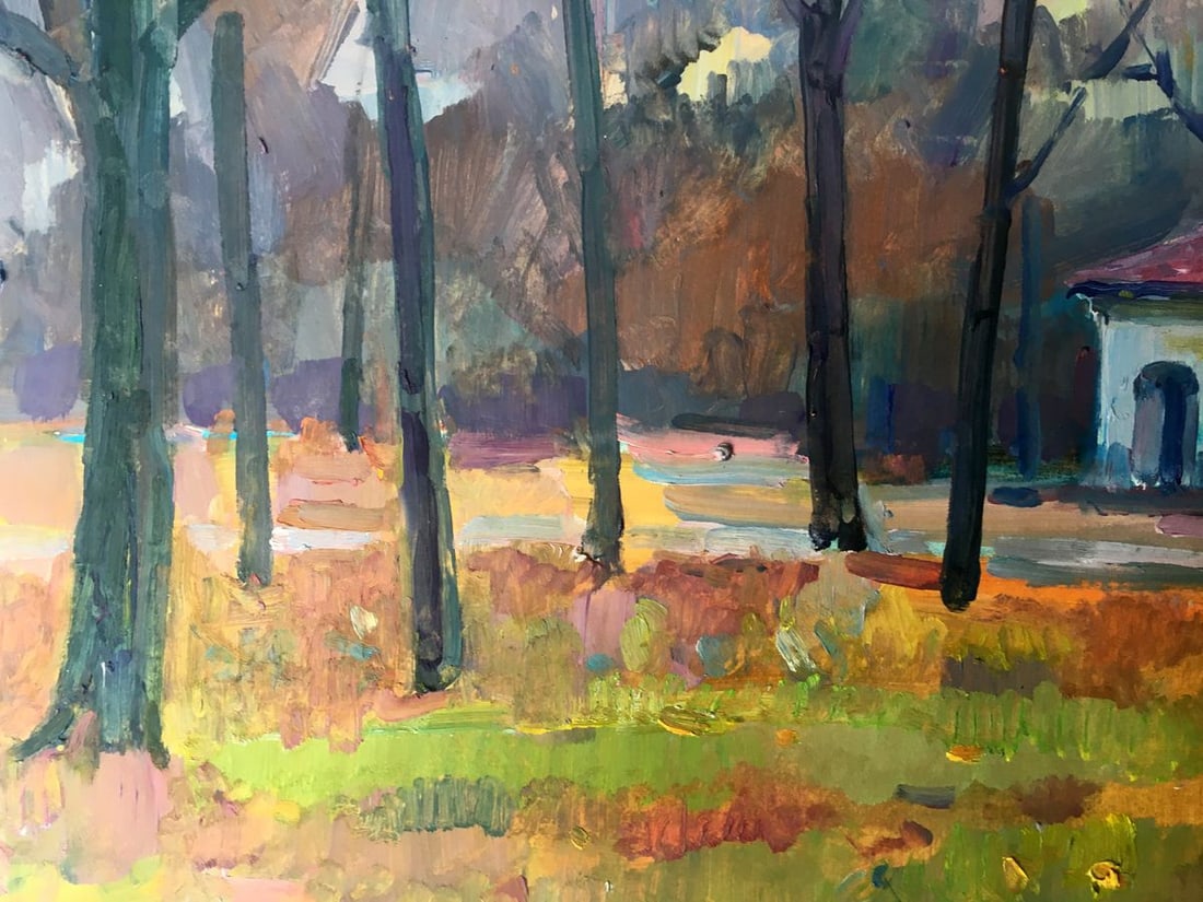 Oil painting City Park Peter Tovpev - 10