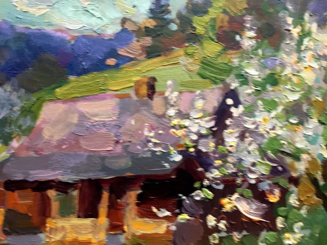 Oil painting Apple trees bloom Batrakov Vladimir Grigorievich - 11