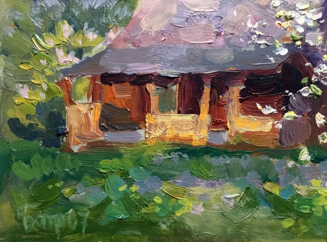 Oil painting Apple trees bloom Batrakov Vladimir Grigorievich - 8