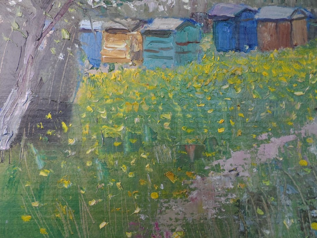 Oil painting Spring. beehives Mishurovsky V. V. - 4