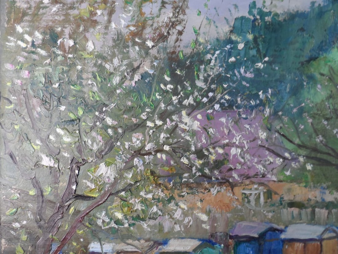 Oil painting Spring. beehives Mishurovsky V. V. - 5
