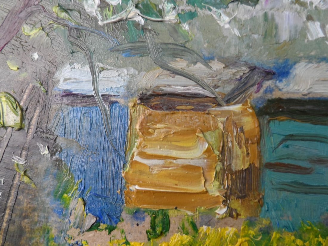 Oil painting Spring. beehives Mishurovsky V. V. - 8