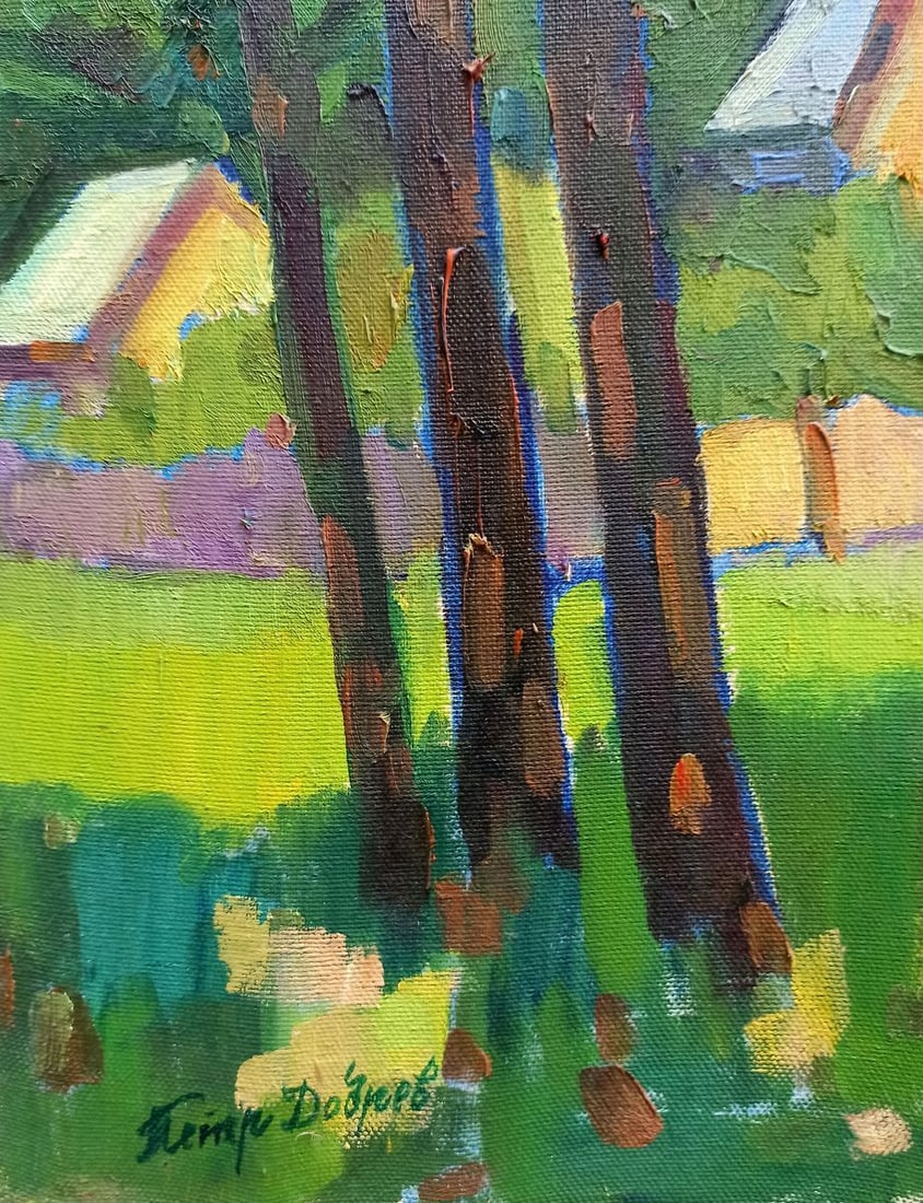 Oil painting Country houses Peter Tovpev - 10