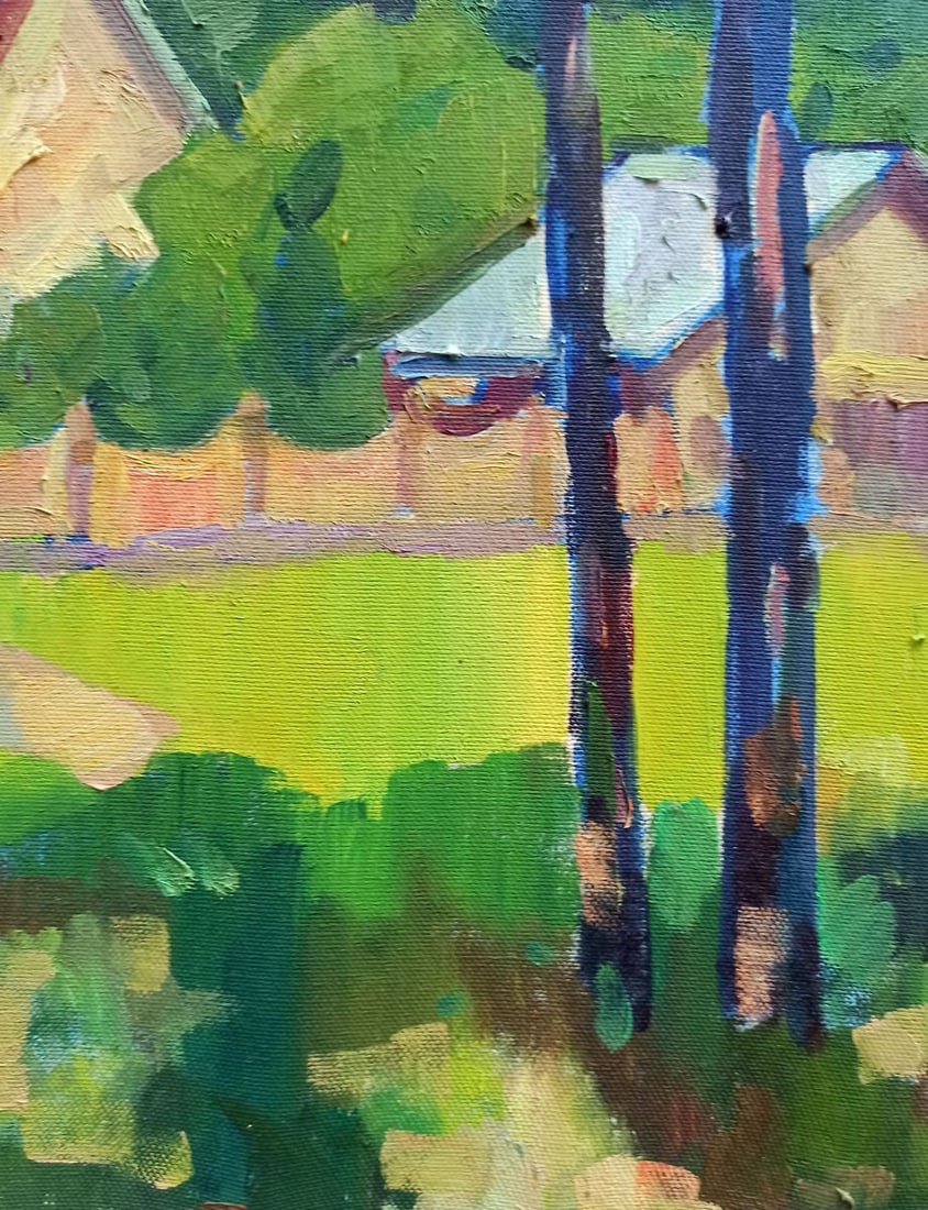 Oil painting Country houses Peter Tovpev - 12