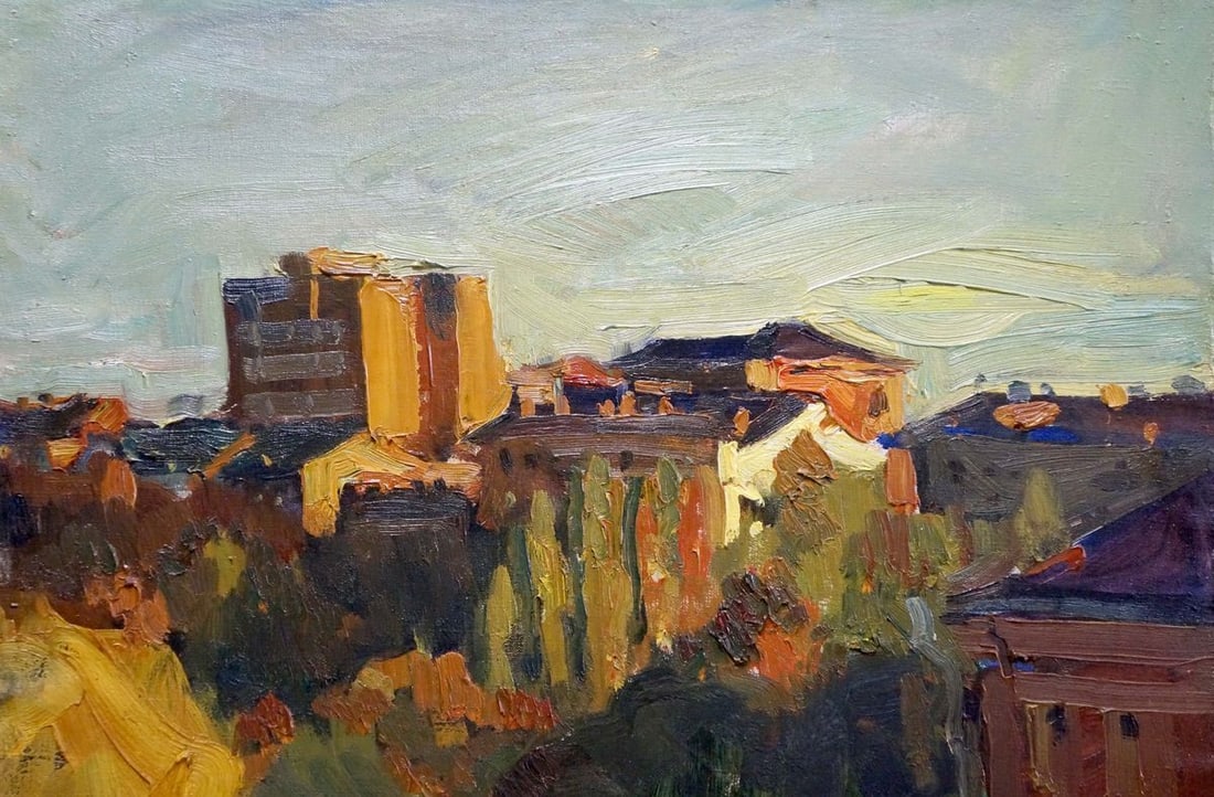 Oil painting Urban landscape Kovtonyuk Ivan Anan'yevich - 4