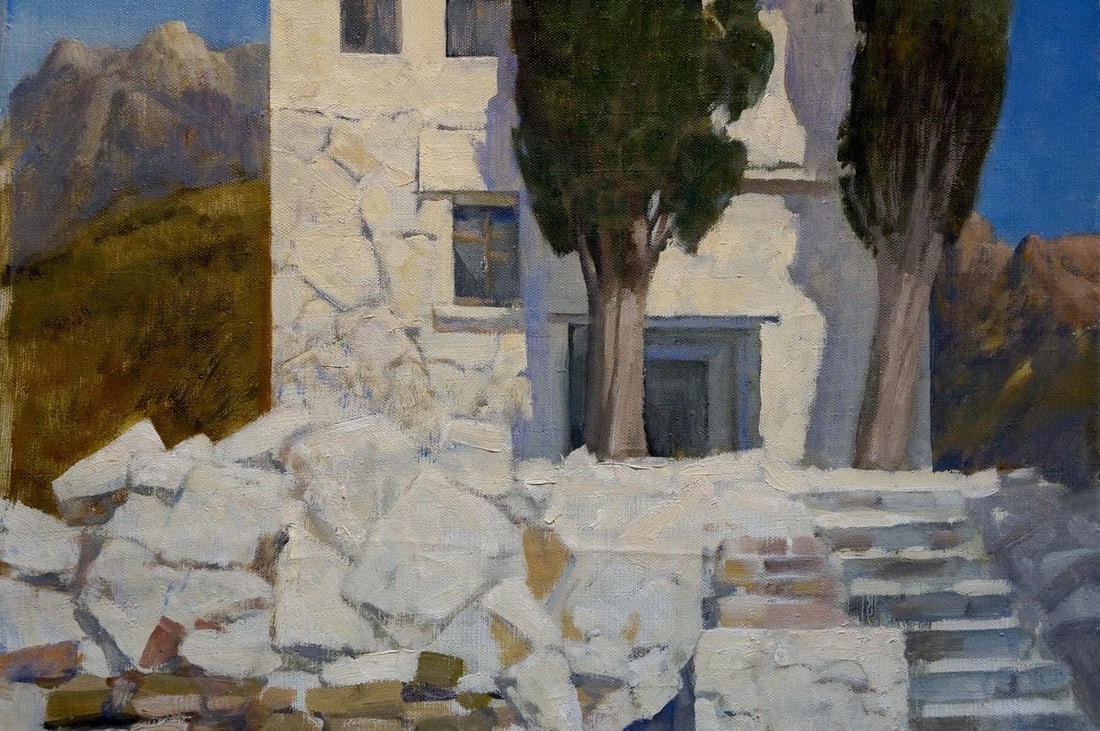 Oil painting House in the mountains Vasyukov Petr Petrovich - 3