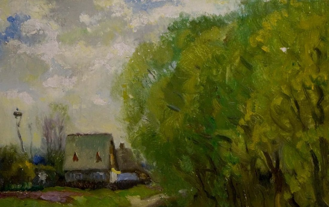 Oil painting Road to the village Mynka Alexander Fedorovich - 4