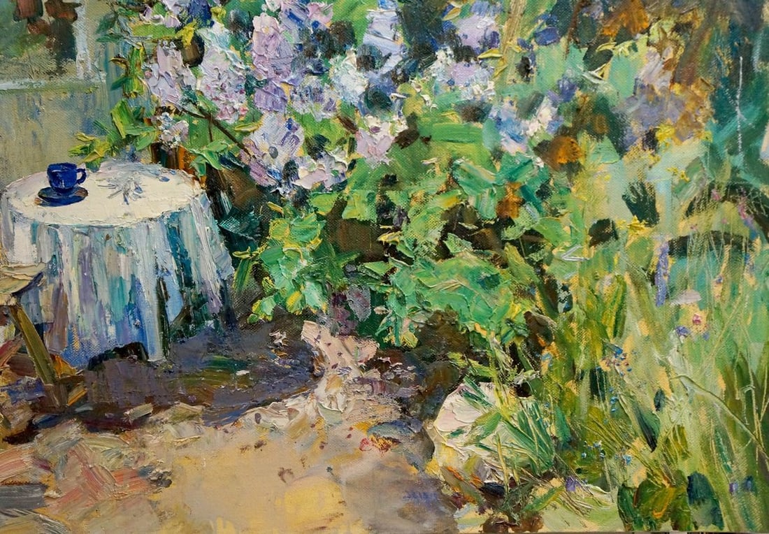 Oil painting Lilac blooms Polyakova Lyudmila Valentinovna - 5