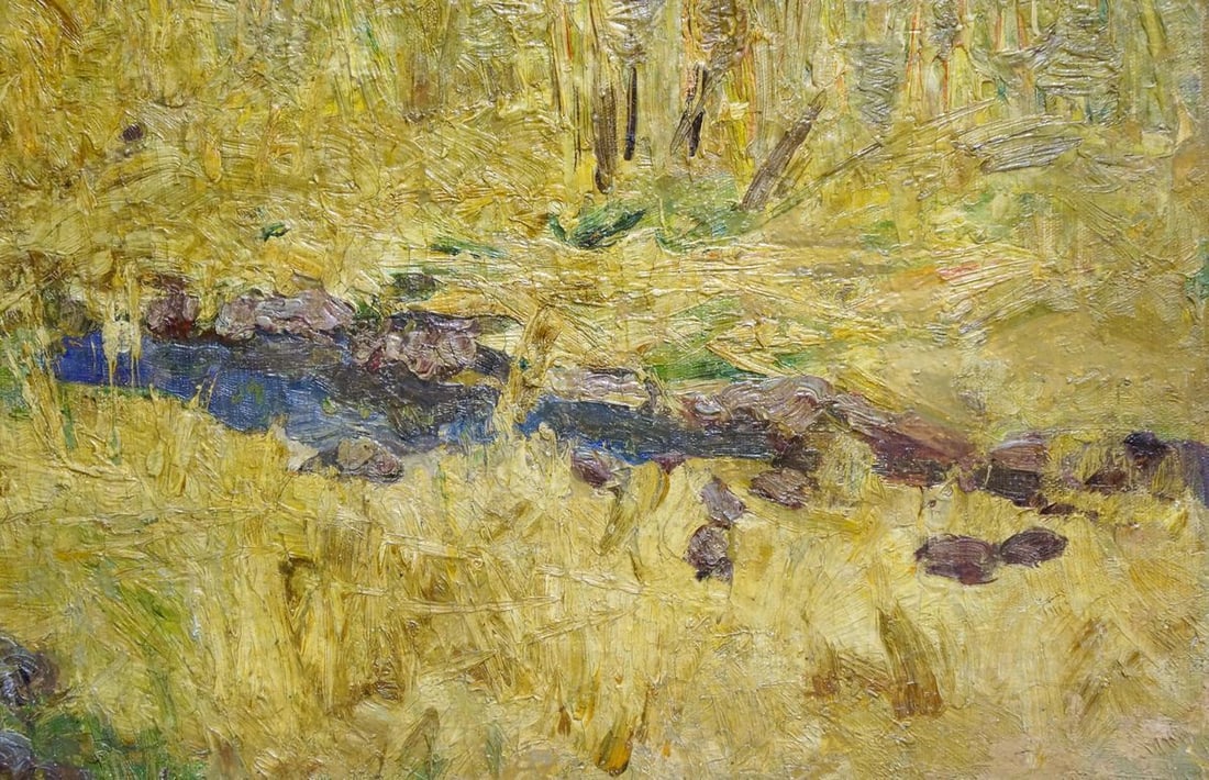 Oil painting The yard - 5
