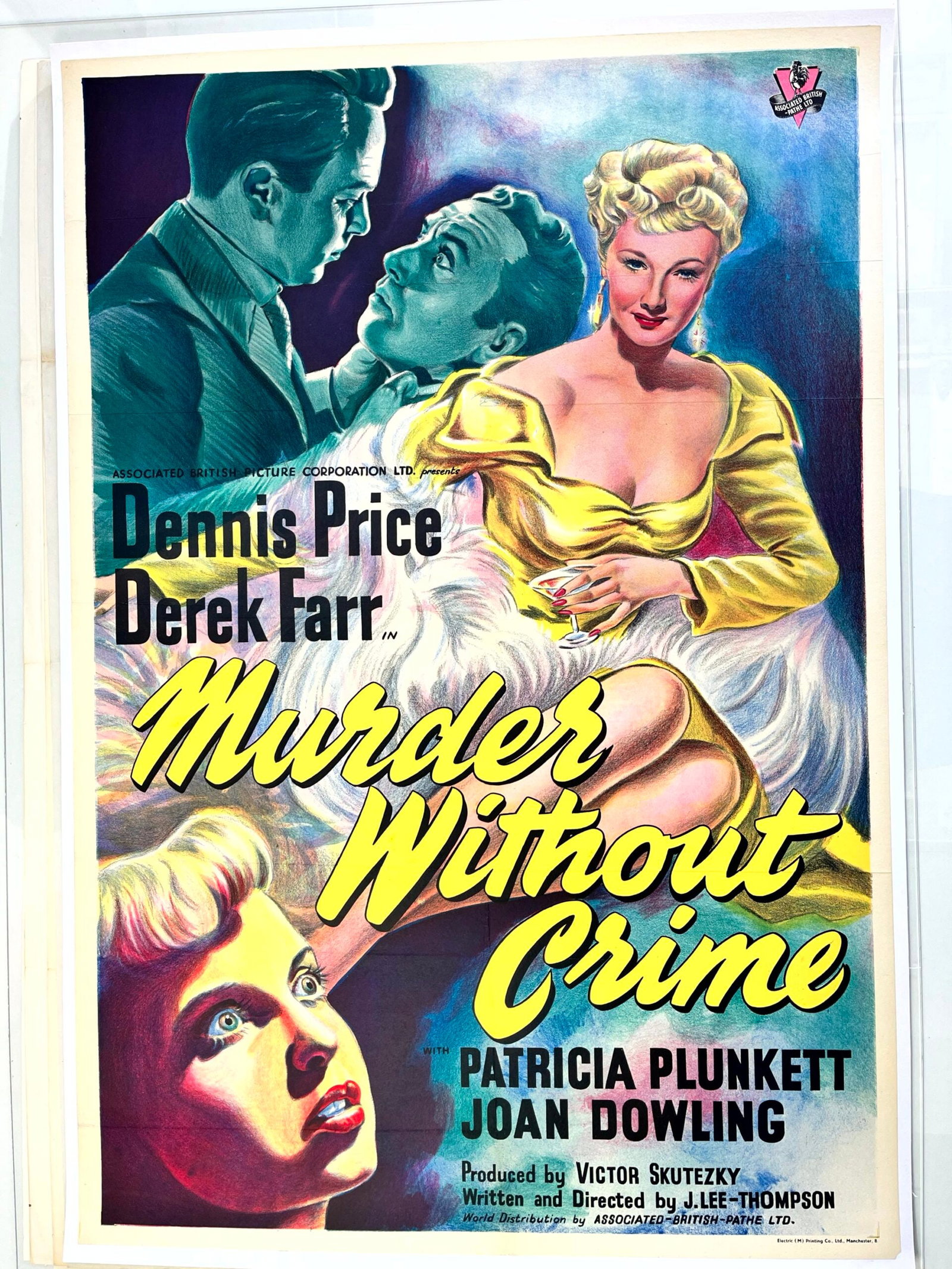 Murder Without Crime (1952) UK Noir One Sheet Movie Poster LB - 2
