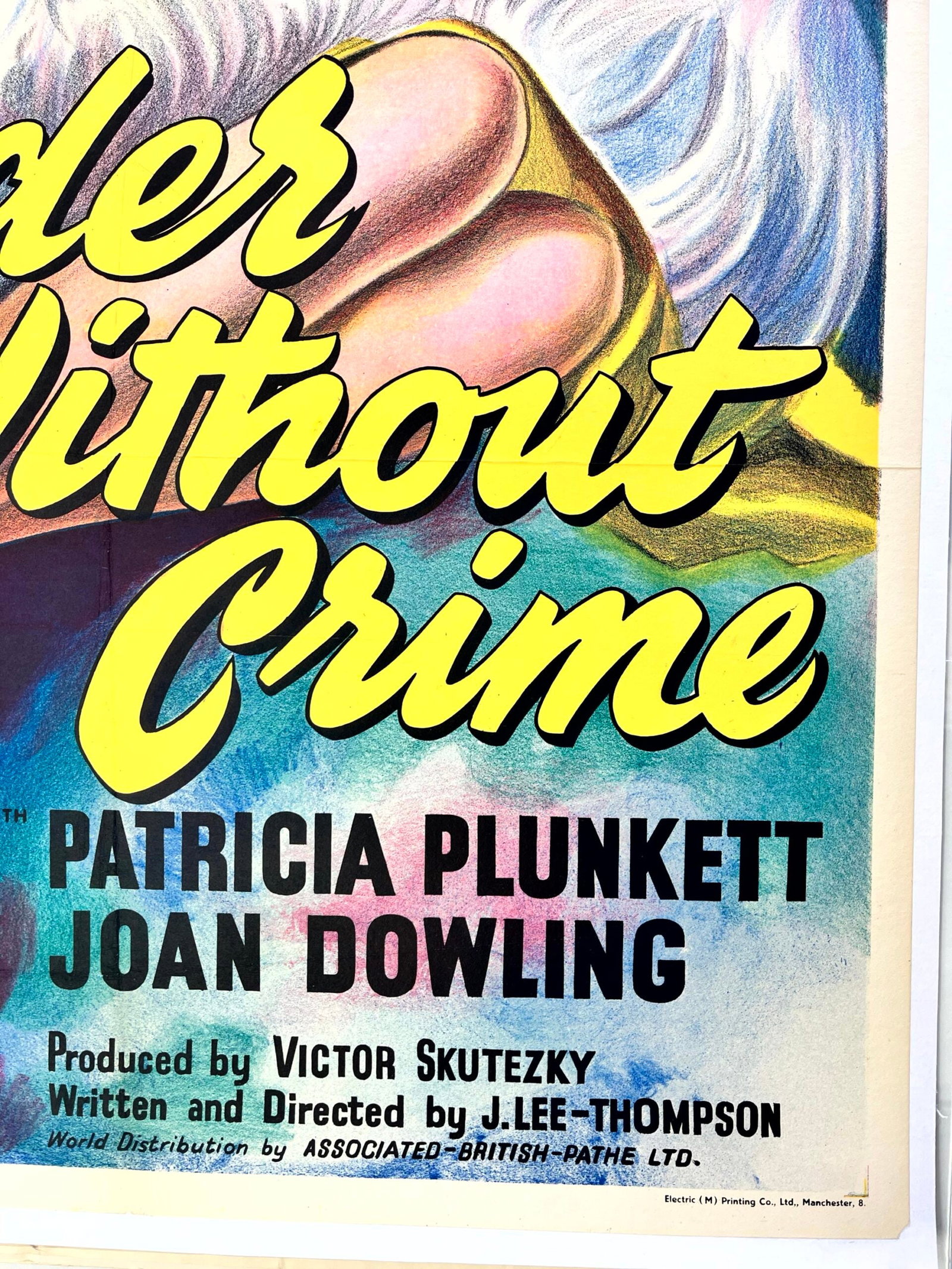 Murder Without Crime (1952) UK Noir One Sheet Movie Poster LB - 5