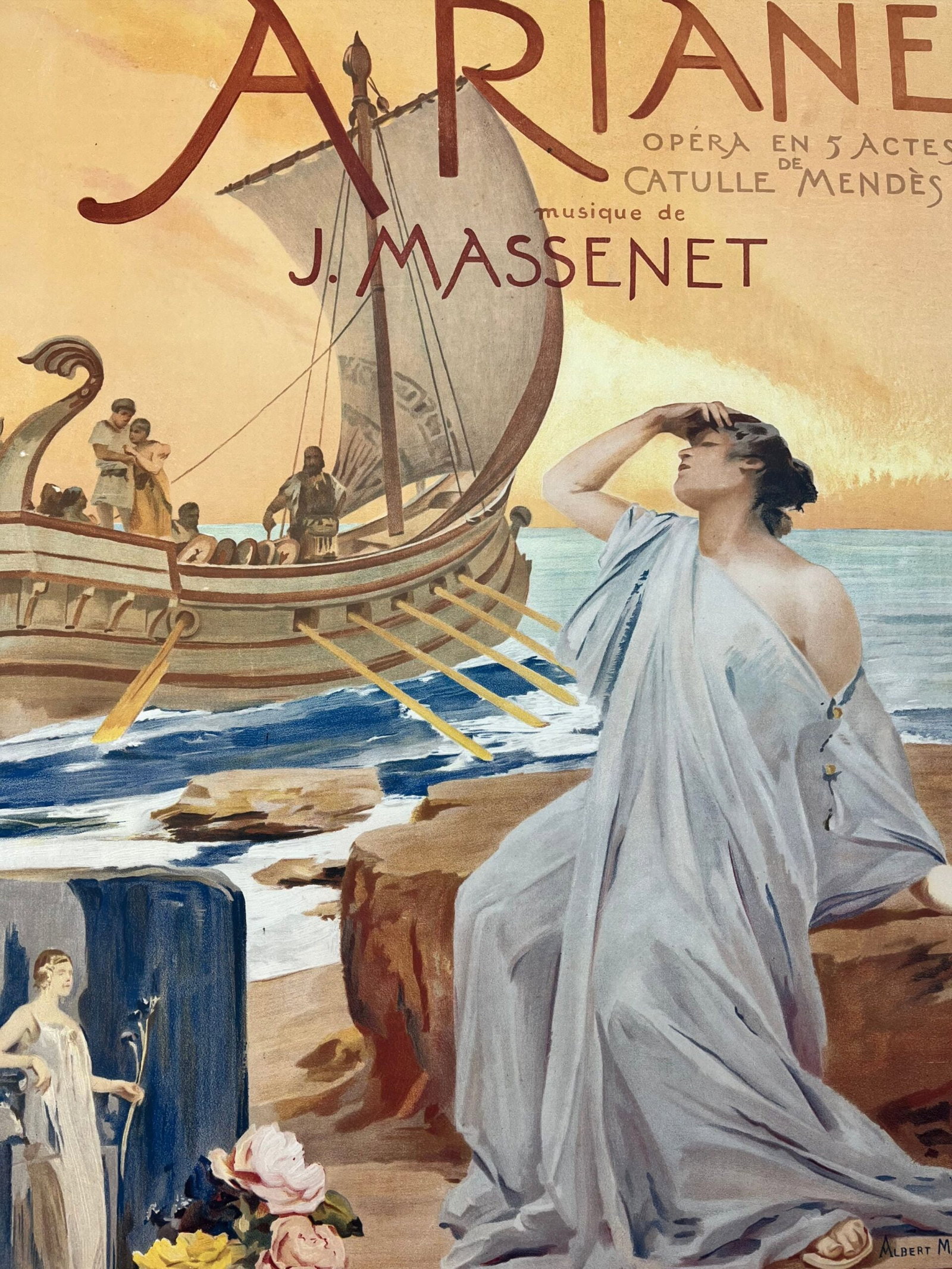 Ariane - Art By Maignan (1906) 36x25.25 French Theater Advertising Poster LB - 2