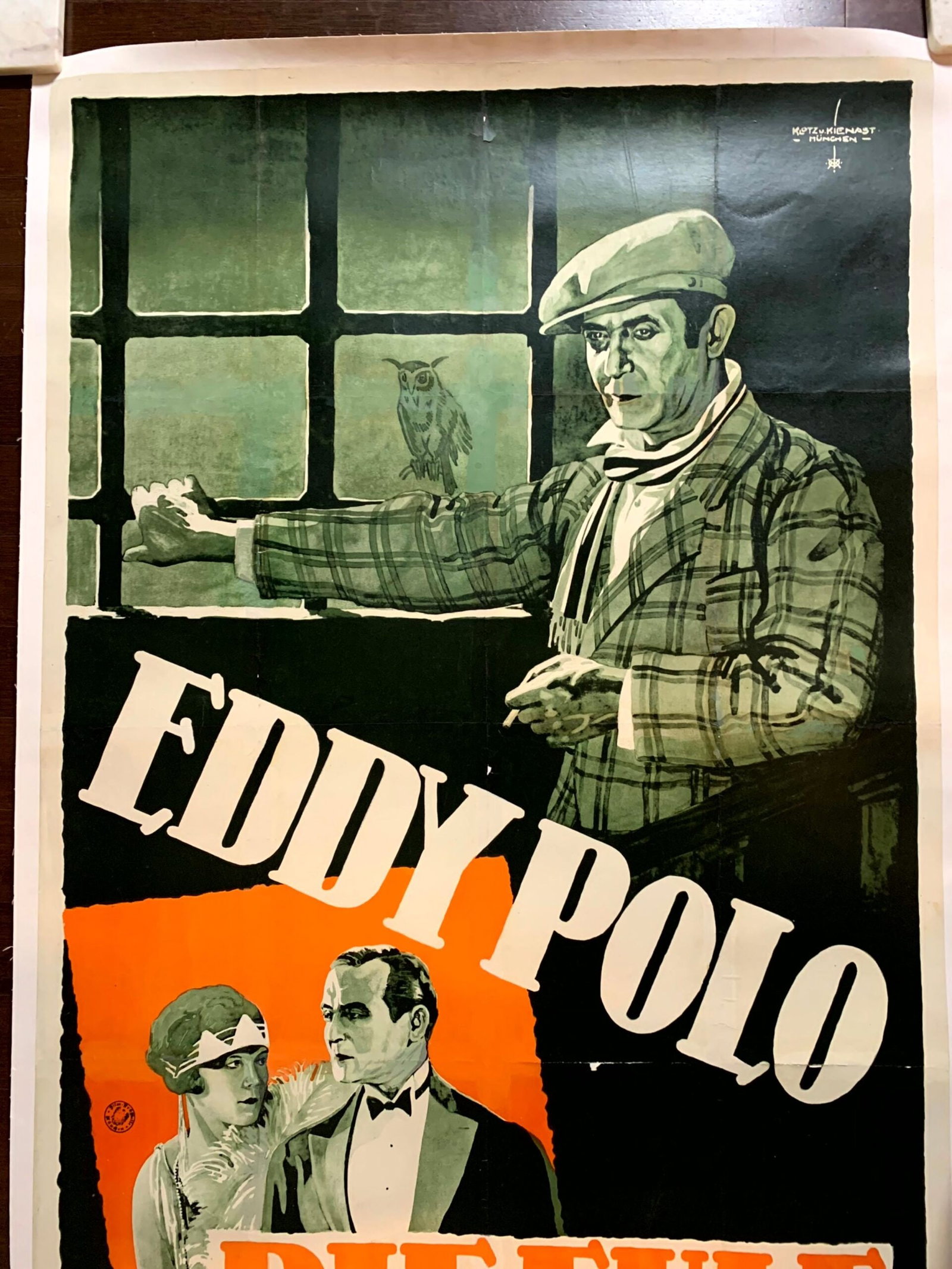 Eddie Polo- Anton Klotz (1927) 36.5"X54" German Movie Poster LB: Eddie Polo- Anton Klotz (1927) 36.5"X54" German Movie Poster LB Reserve: $446 Shipping: Domestic: Flat-rate of $42 to anywhere within the contiguous U.S. International: Foreign shipping rates are