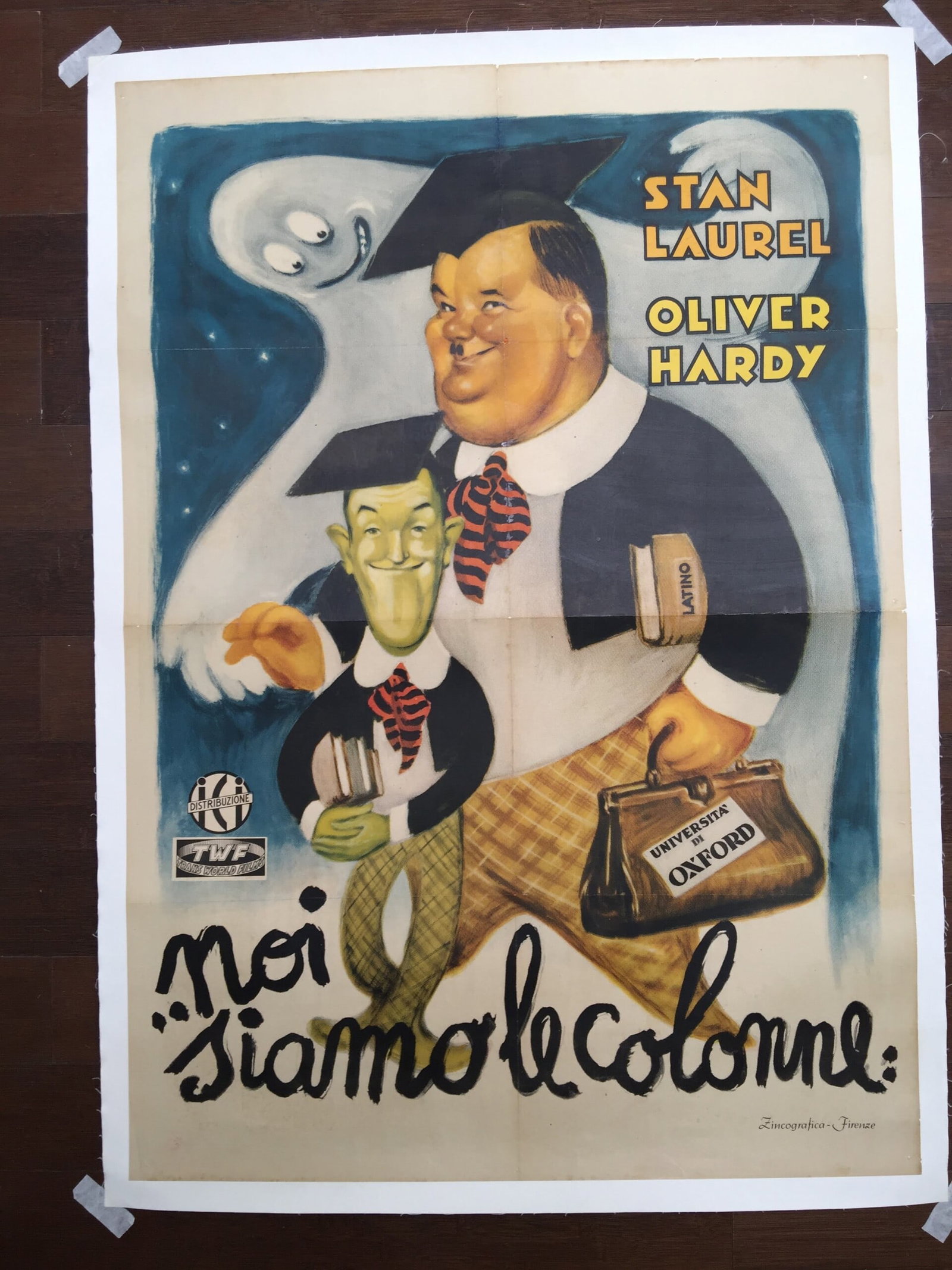 Chump At Oxford - Laurel And Hardy (1950's) 28x39 Italian Movie Poster LB: Chump At Oxford - Laurel And Hardy (1950's) 28x39 Italian Movie Poster LB Reserve: $404 Shipping: Domestic: Flat-rate of $28 to anywhere within the contiguous U.S. International: Foreign shipping rate