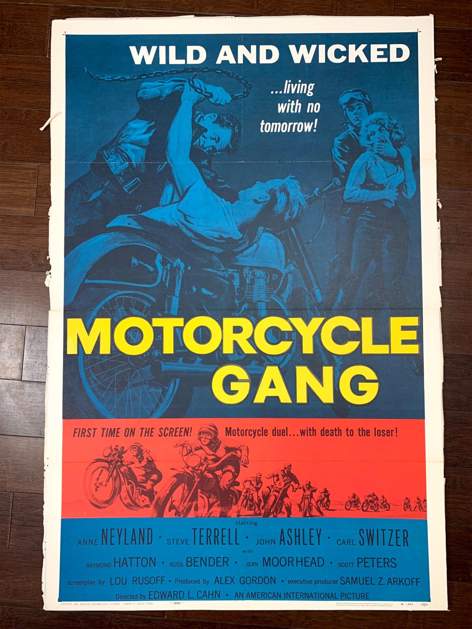 Motorcycle Gang - Anne Neyland (1957) US One Sheet Movie Poster - Mounted (1 of 7)