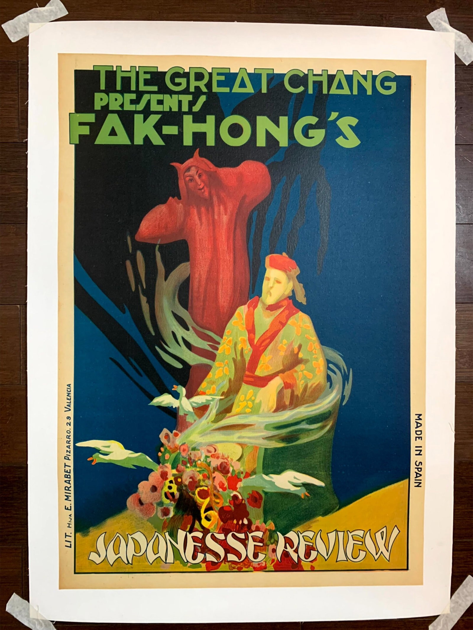 Chang and Fak-Hong - Japanesse Review (1923) 17x25 Spanish Magic Poster LB (1 of 6)