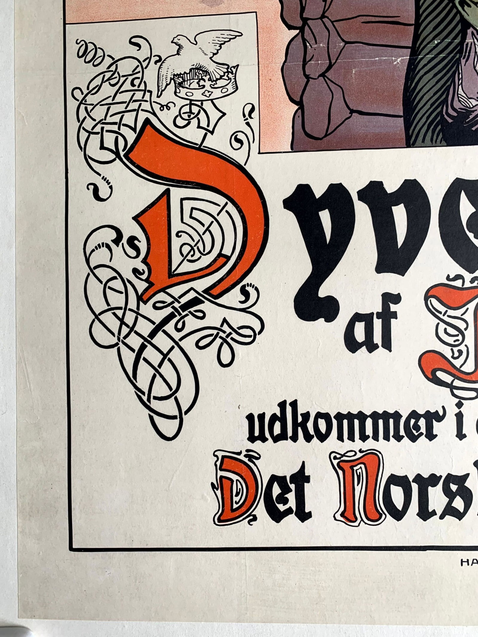 Dyveke - Jacob B Bull (1910) 29.5x30.5 Dutch Book Advertising Poster - 5