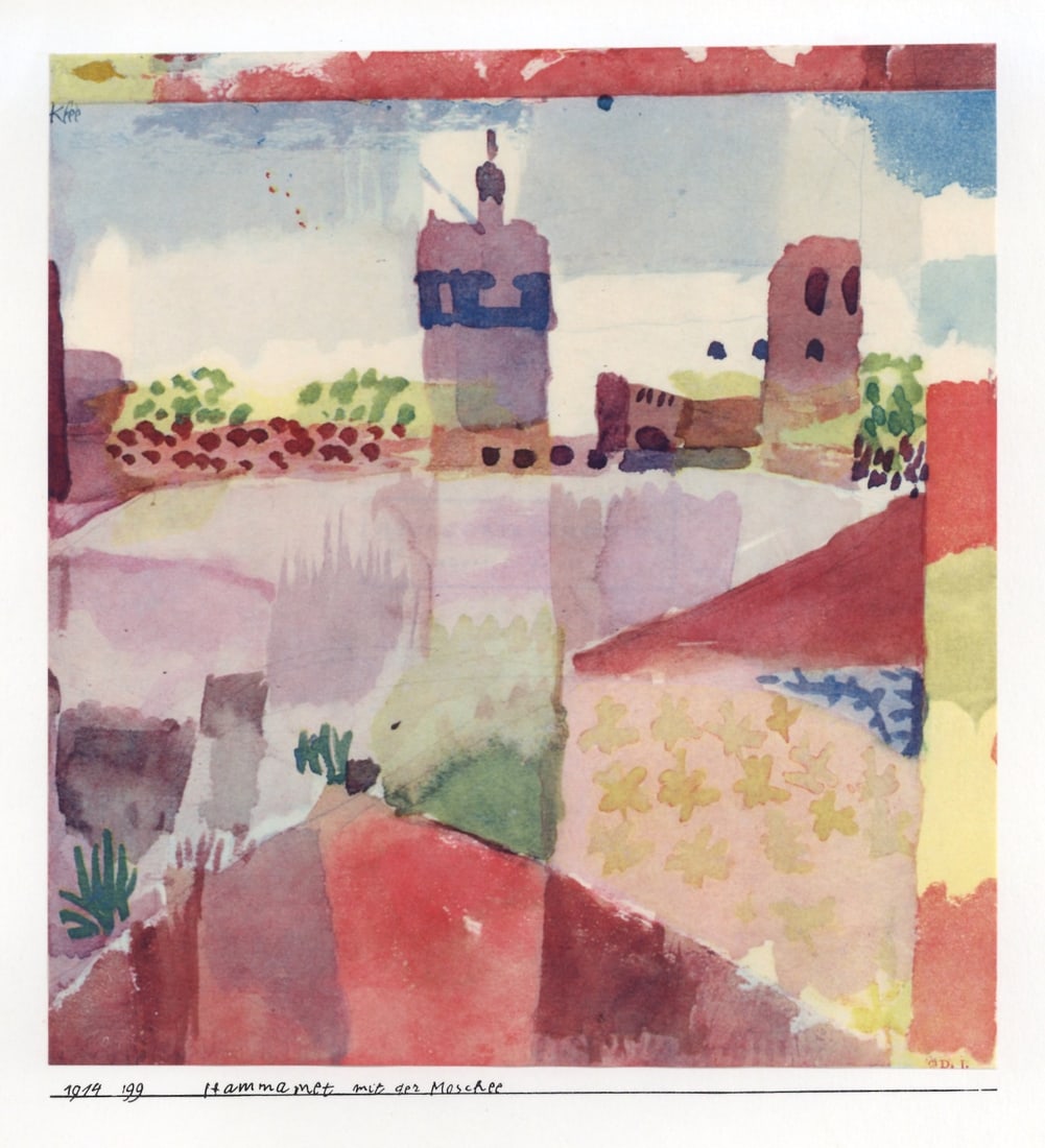 Paul Klee pochoir "Hammamet avec la mosquee" - 2