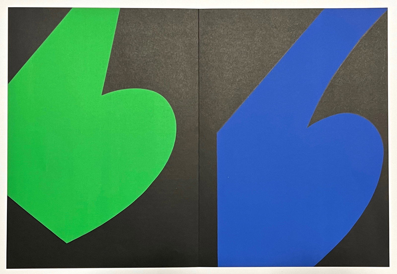 Ellsworth Kelly original lithograph, 1958: Medium: original lithograph. Printed in 1958 for the art revue Derriere le Miroir (issue number 110) and published in Paris by the Maeght atelier. Size: 15 x 22 inches (380 x 560 mm). There is a