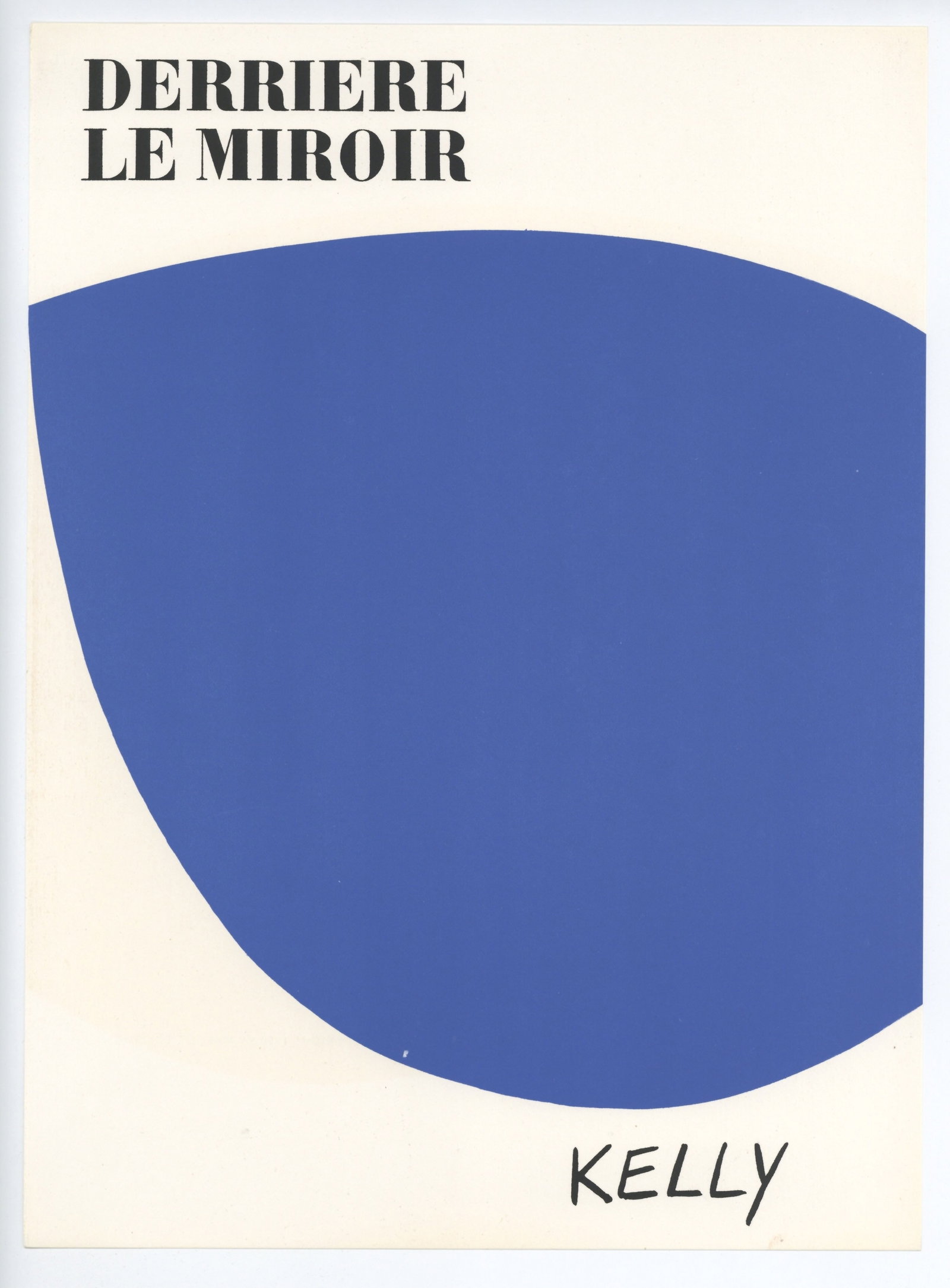Ellsworth Kelly original lithograph, 1958: Medium: original lithograph. Printed in 1958 for the front cover of the art revue Derriere le Miroir (issue number 110) and published in Paris by the Maeght atelier. Size: 15 x 11 inches (380 x 279