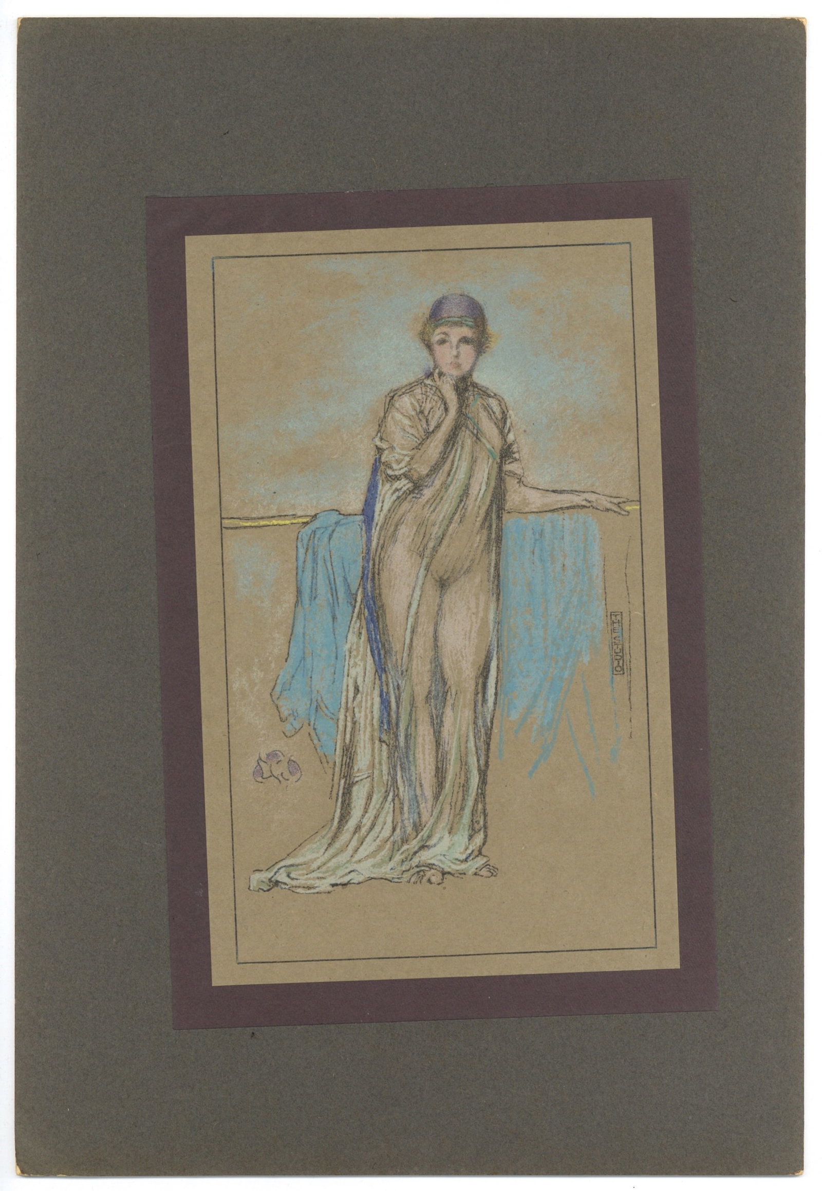 James Whistler lithograph "The Purple Cap" 1905 - 2