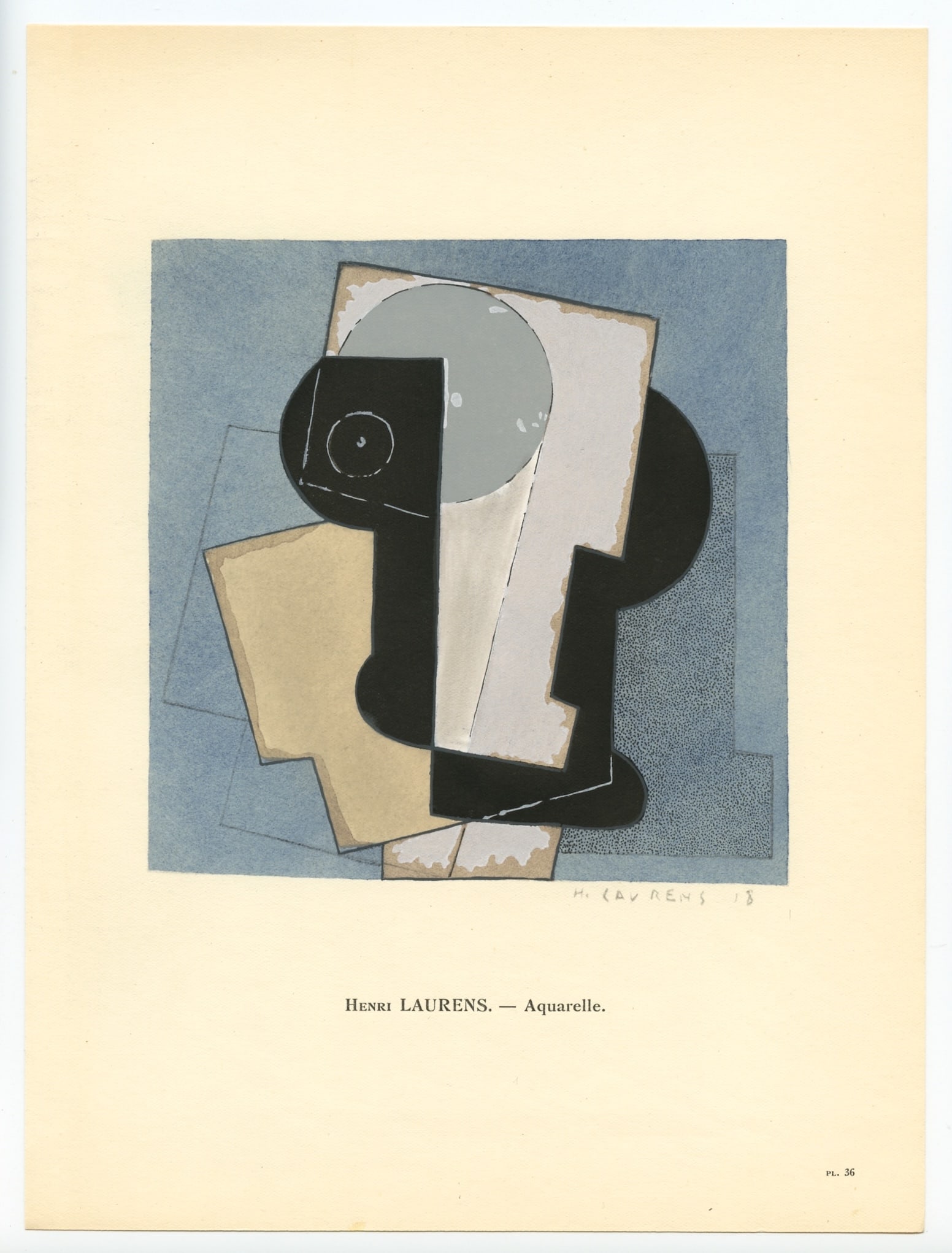 Henri Laurens 1929 pochoir - 2