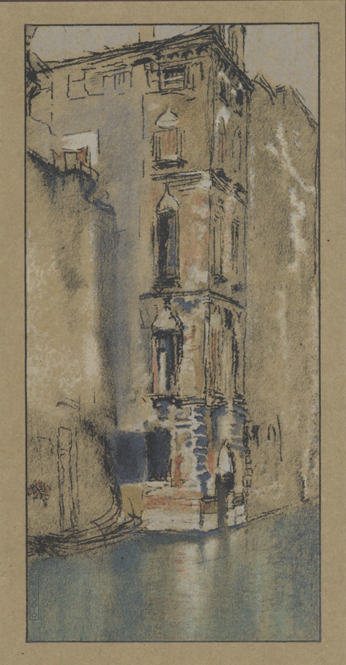 James Whistler lithograph "The Old Marble Hall, Venice" 1905: Medium: lithograph (after the pastel). The lithography was executed by Whistler's friend and fellow artist Thomas Way, and published in London by The Studio in 1905 for a rare deluxe portfolio.