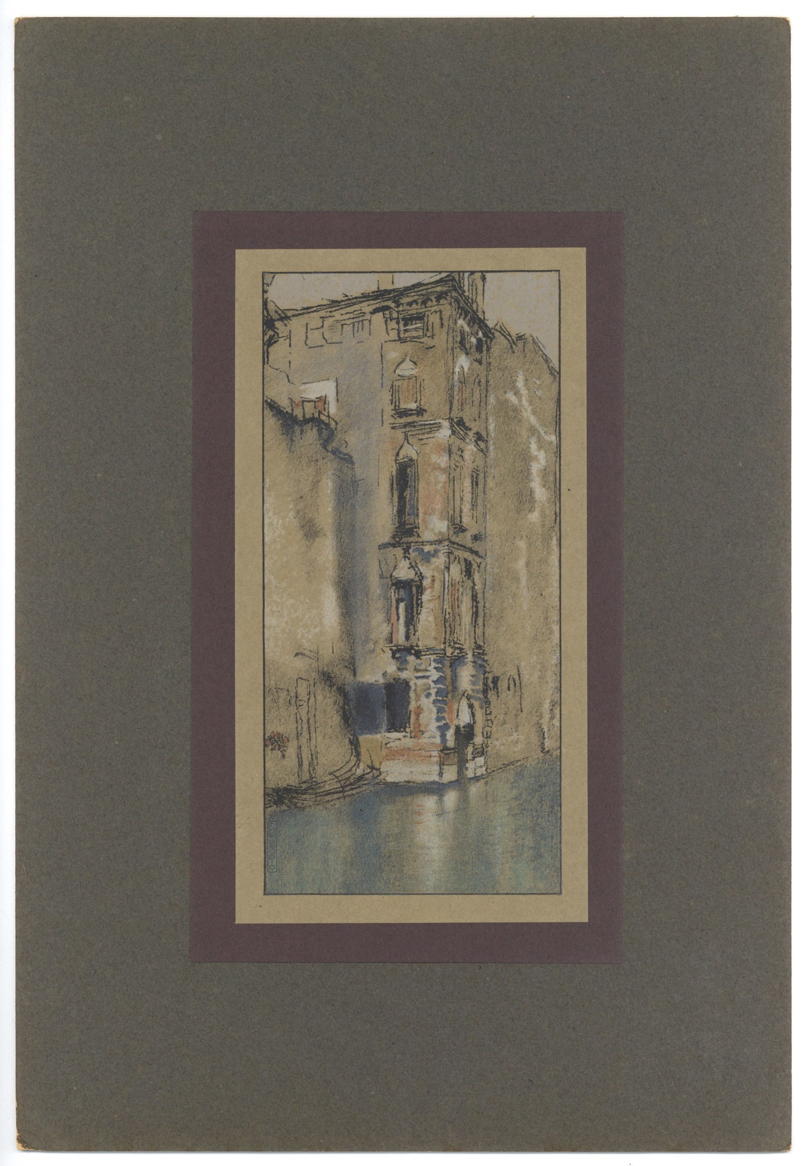 James Whistler lithograph "The Old Marble Hall, Venice" 1905 - 2