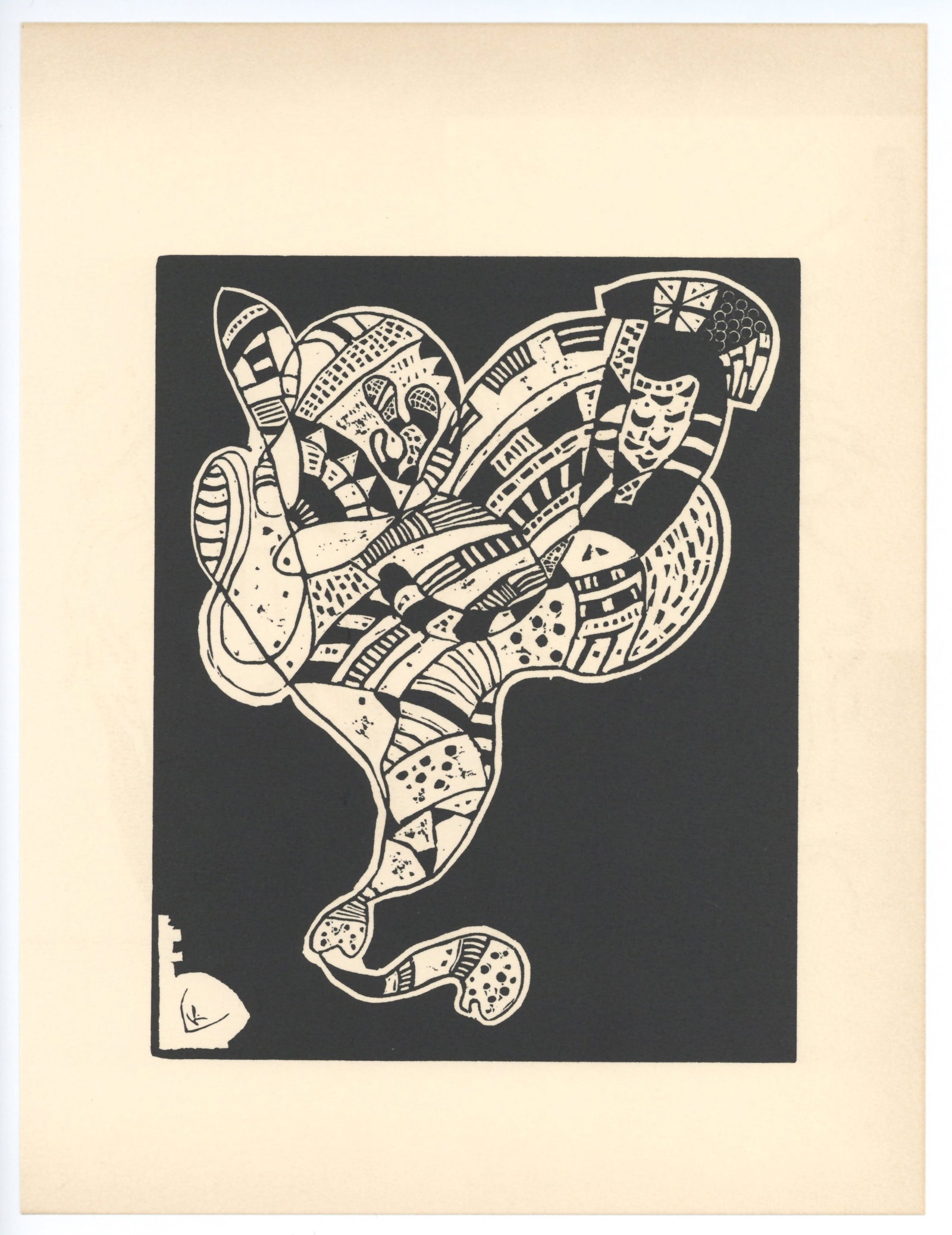 Wassily Kandinsky original woodcut "10 Origin" (1 of 1)
