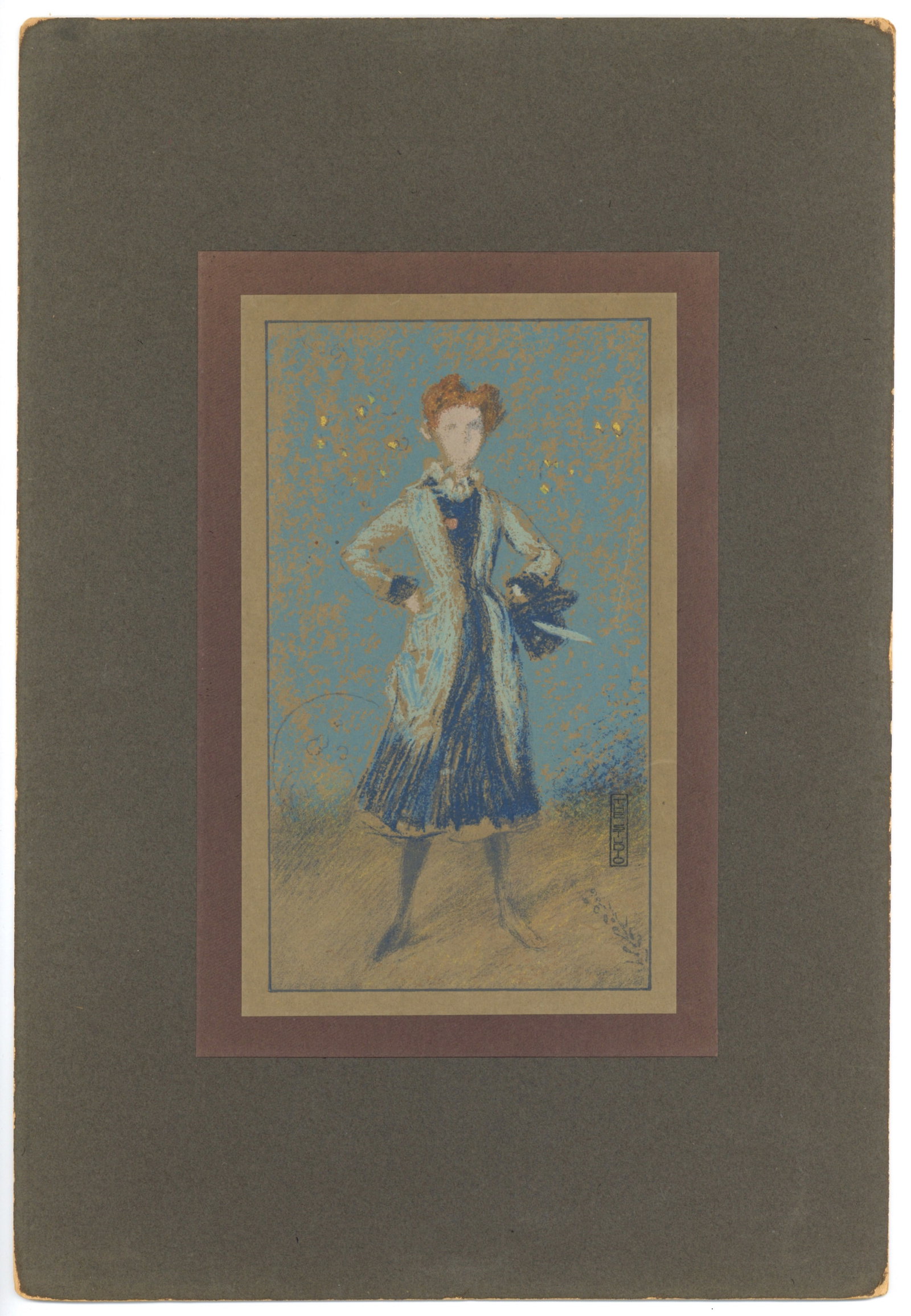 James Whistler lithograph "The Blue Girl" 1905 - 2
