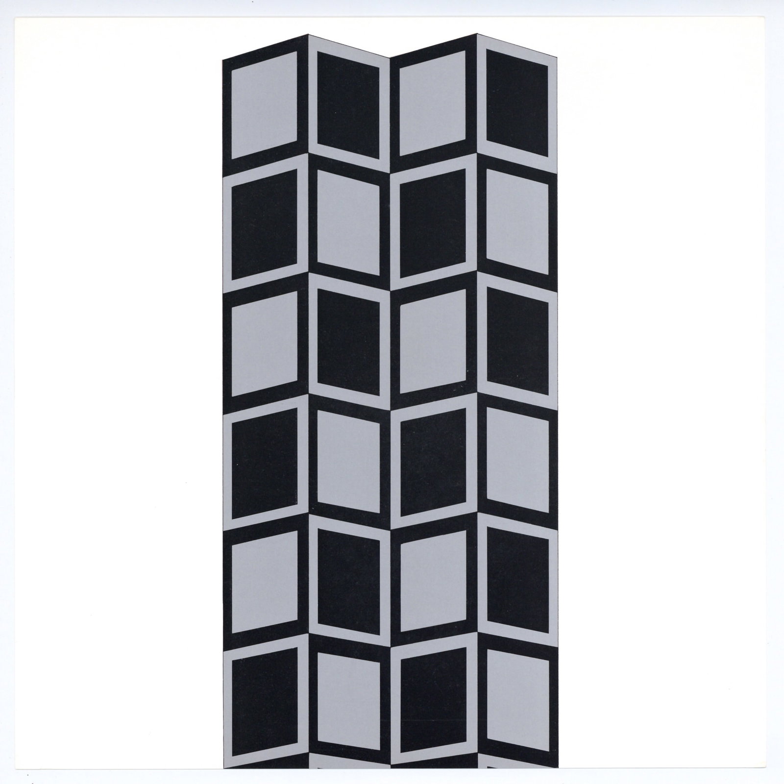 Victor Vasarely serigraph "Saule HK" 1967: Medium: silkscreen / serigraph (after the painting). Printed in 1967 by Domberger for the rare Formen der Farbe portfolio, published by Kunstverein Stuttgart of West Germany. Size: 10 1/2 x 10 1/2