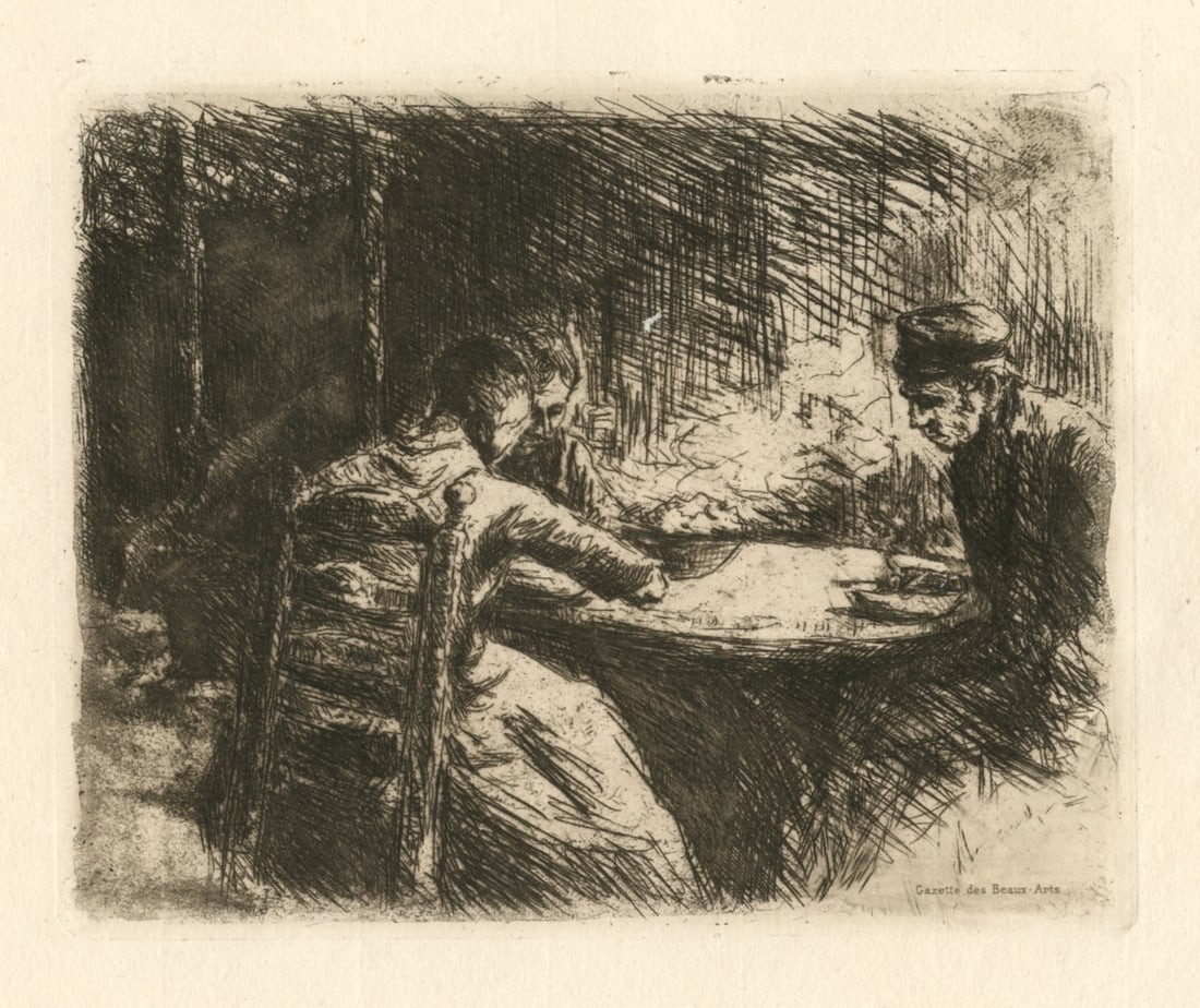 Max Liebermann "La soupe" original etching (1 of 1)