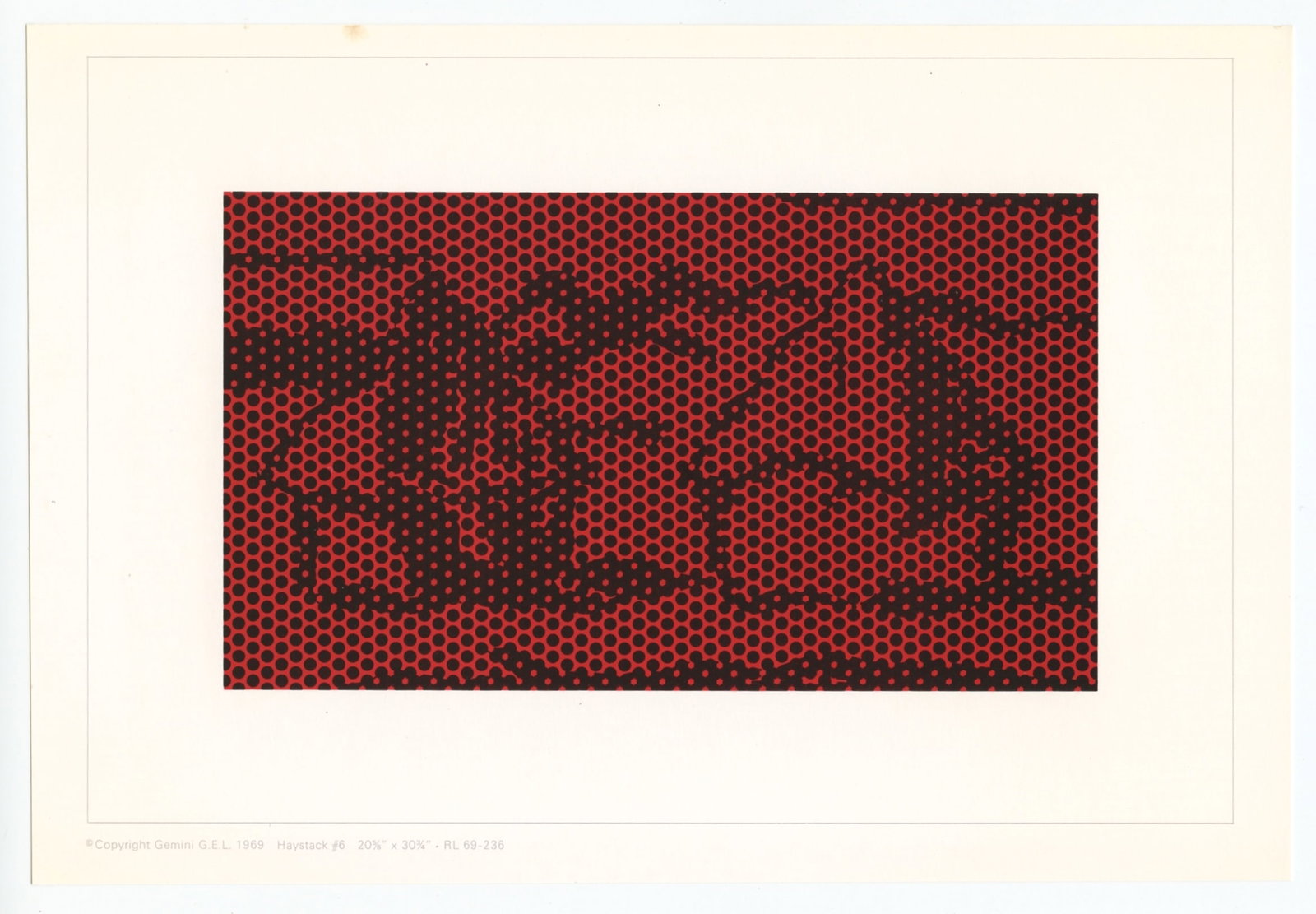 Roy Lichtenstein "Haystack #6" lithograph 1969 (1 of 1)